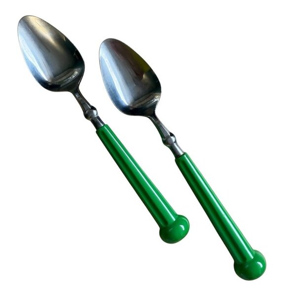 Vintage Oxford Hall Place/Oval Soup Spoon Fashion Wear-Lime Green Japan7 1/2 in - Picture 1 of 10